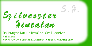 szilveszter hintalan business card